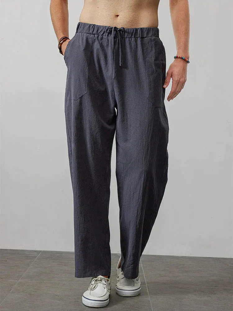 wide-legged linen style comfortable pants